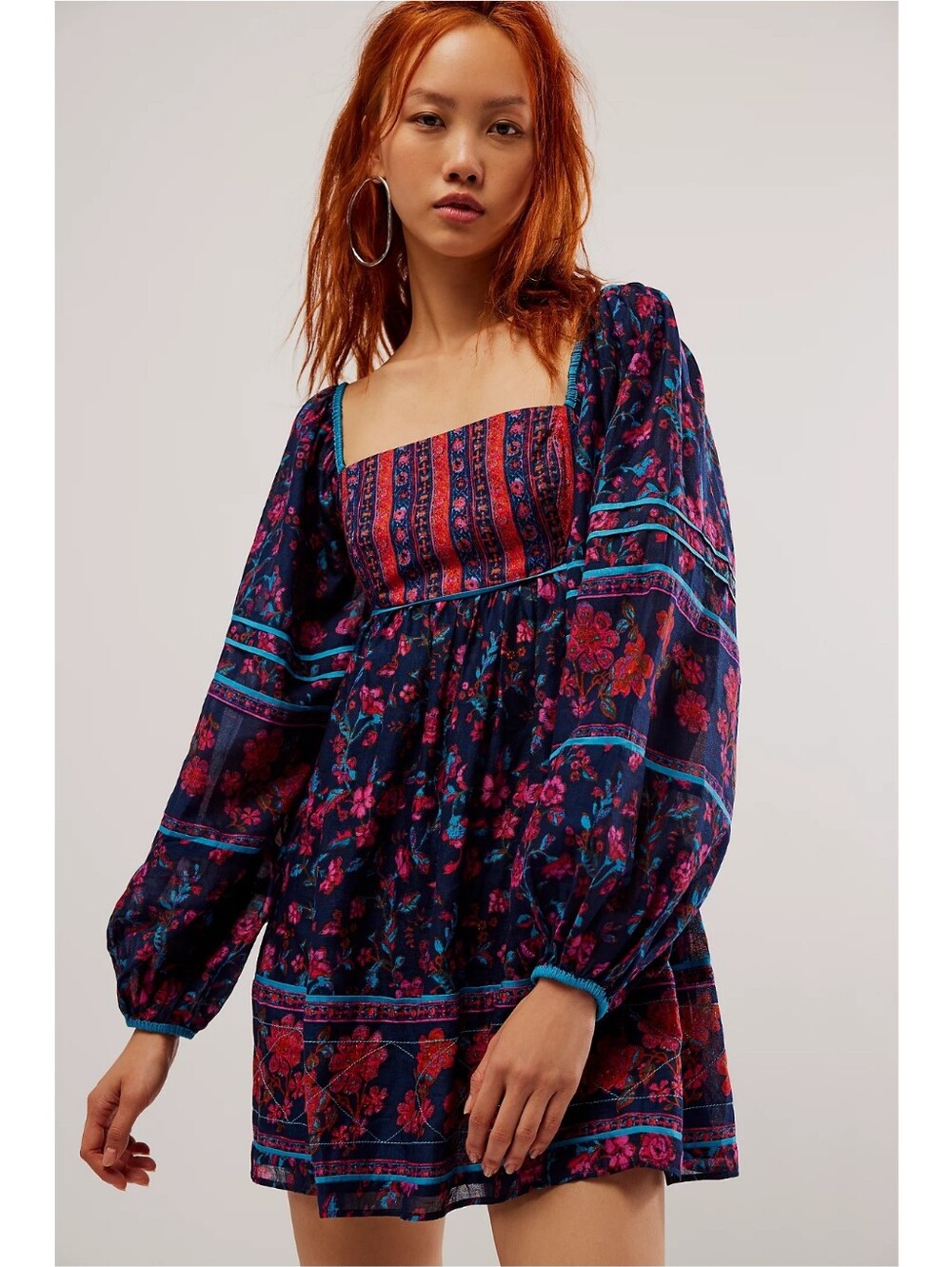 Free People Endless Afternoon Mini Dress Midnight Combo Nwt